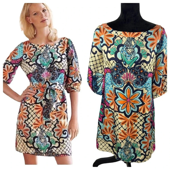 Lilly Pulitzer Lilly Palooza Sandpiper Silk Mini Dress - Picture 1 of 7